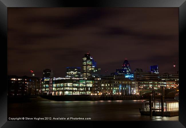London from the South Bank Framed Print by Steve Hughes