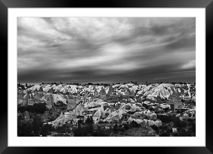 Thunder clouds over Cappadocia Framed Mounted Print by Arfabita  