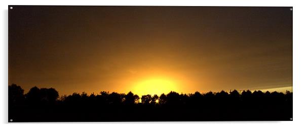 Sunset in Hingham Acrylic by John Boekee