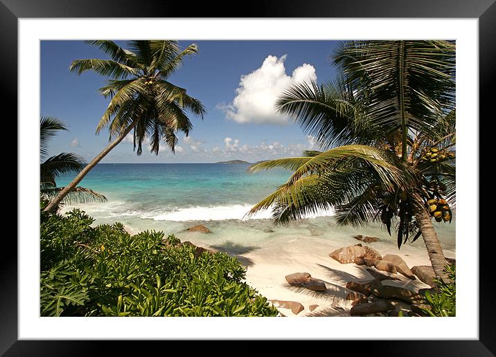 Anse Patates, Seychelles Framed Mounted Print by peter schickert