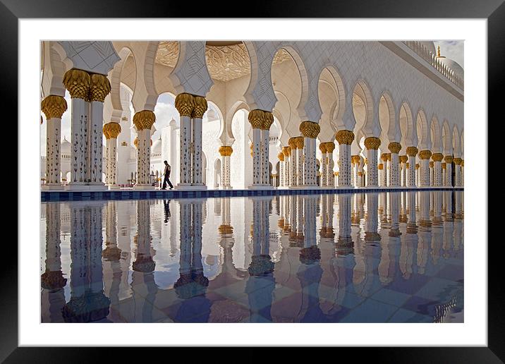 Sheikh Zayed Mosque in Abu Dhabi Framed Mounted Print by peter schickert