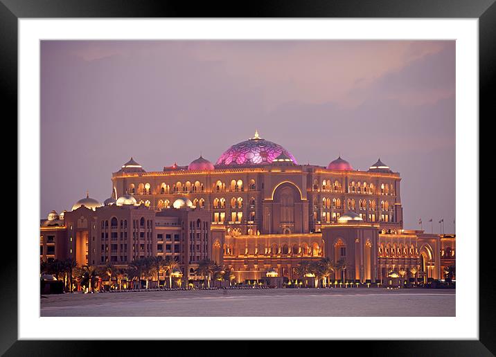 Emirates Palace  Abu Dhabi Framed Mounted Print by peter schickert
