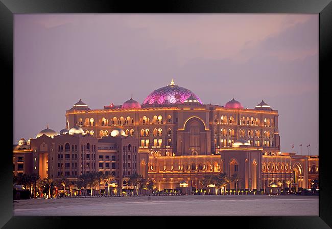Emirates Palace  Abu Dhabi Framed Print by peter schickert