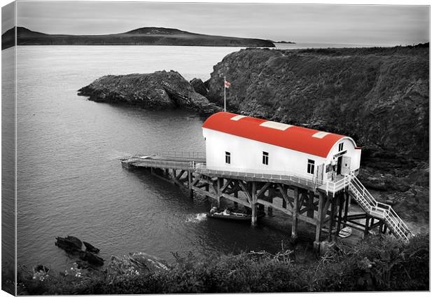 St JUSTINIANS LIFEBOAT STATION Canvas Print by Anthony R Dudley (LRPS)
