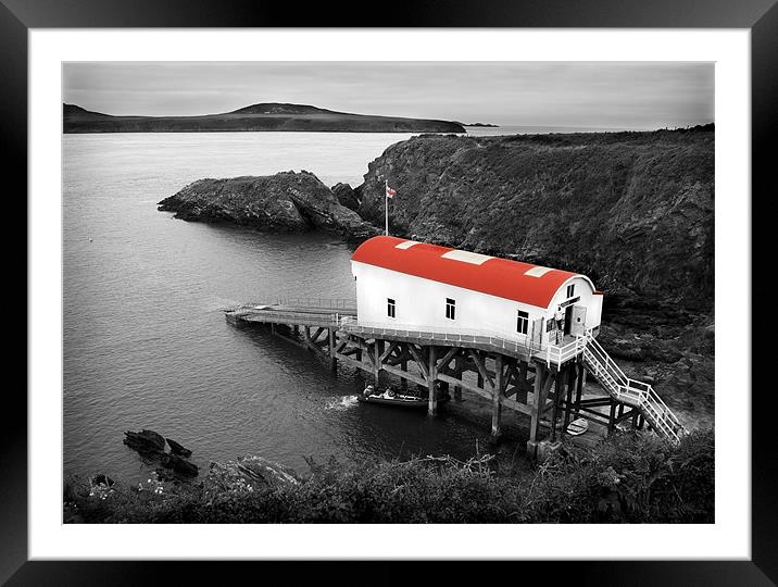 St JUSTINIANS LIFEBOAT STATION Framed Mounted Print by Anthony R Dudley (LRPS)