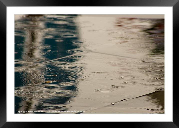 raindrops Framed Mounted Print by keith sutton