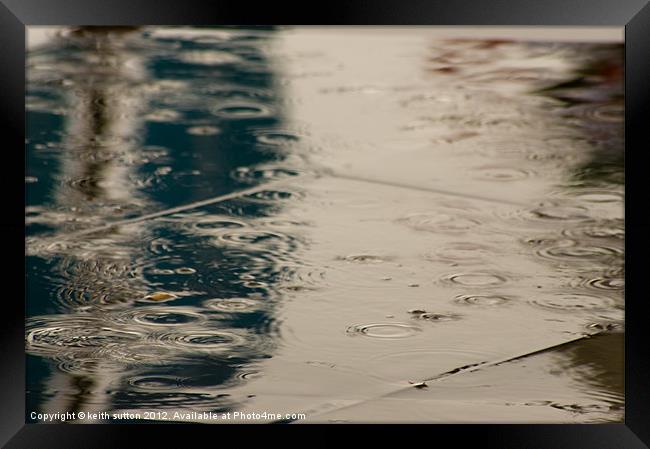 raindrops Framed Print by keith sutton