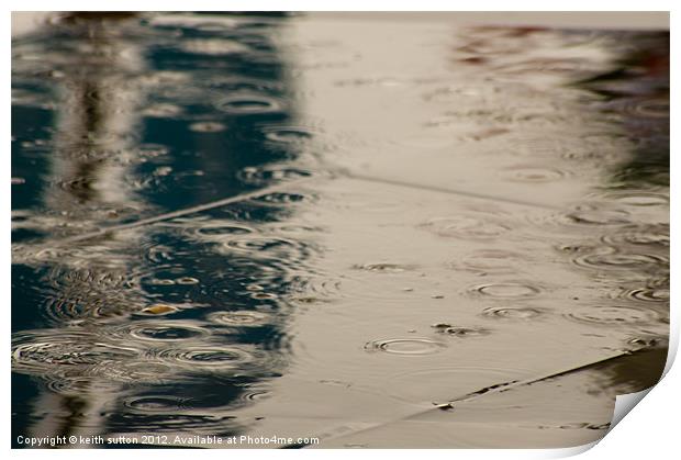 raindrops Print by keith sutton