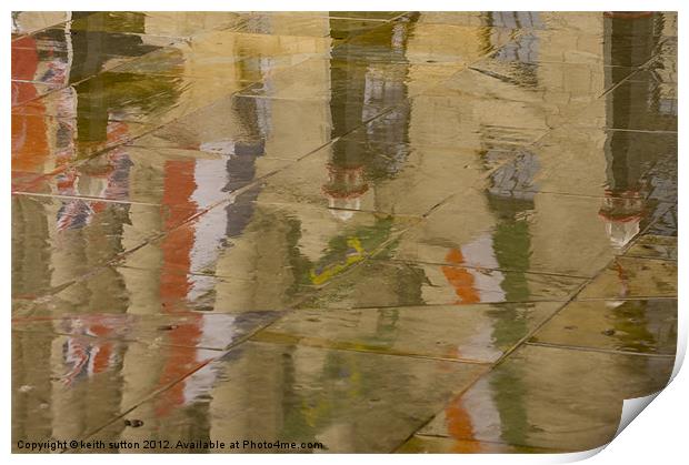 flag reflections Print by keith sutton