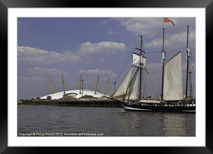 Tall Ship at O2 Arena Framed Mounted Print by Philip Pound