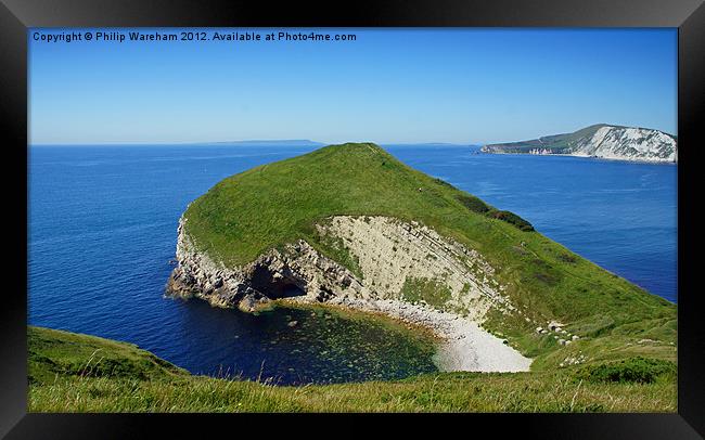 The Tout at Worbarrow Bay Framed Print by Phil Wareham