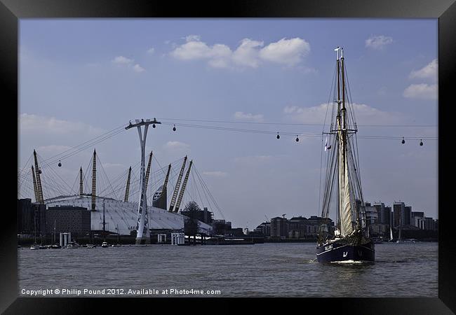 Tall Ship at O2 Arena Framed Print by Philip Pound