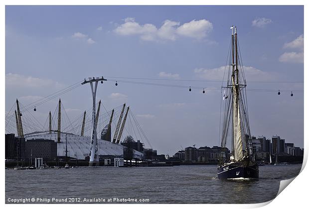 Tall Ship at O2 Arena Print by Philip Pound