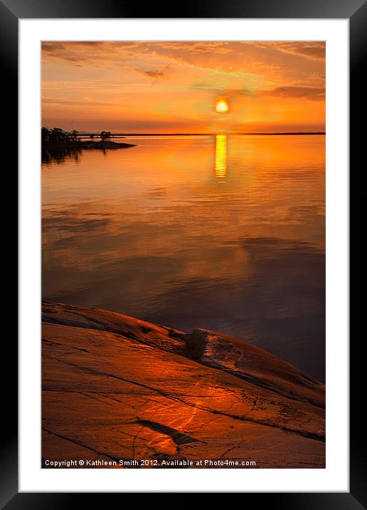 Archipelago of Stockholm, sunset Framed Mounted Print by Kathleen Smith (kbhsphoto)