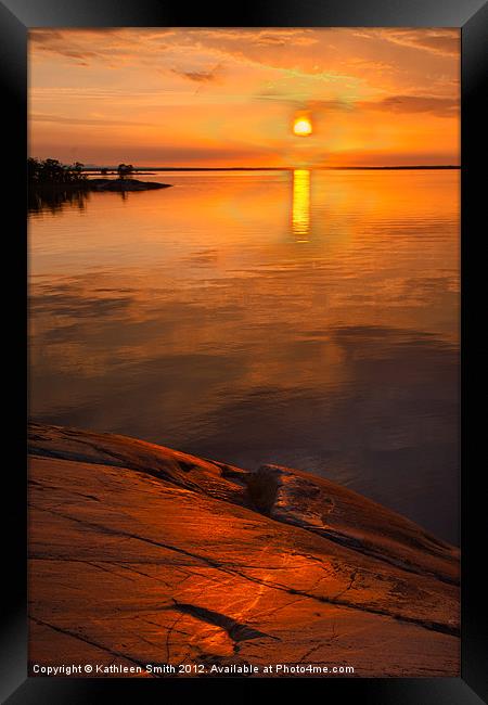 Archipelago of Stockholm, sunset Framed Print by Kathleen Smith (kbhsphoto)