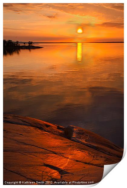 Archipelago of Stockholm, sunset Print by Kathleen Smith (kbhsphoto)