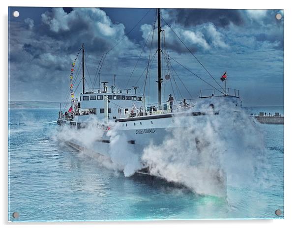 Shieldhall Boat Acrylic by Steven Blood
