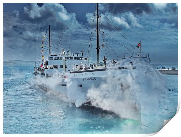 Shieldhall Boat Print by Steven Blood