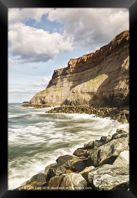 Whitby Waves Framed Print by Chris Frost