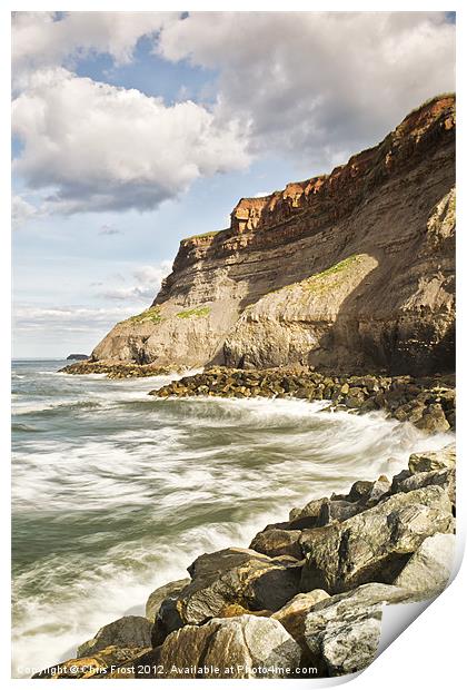 Whitby Waves Print by Chris Frost