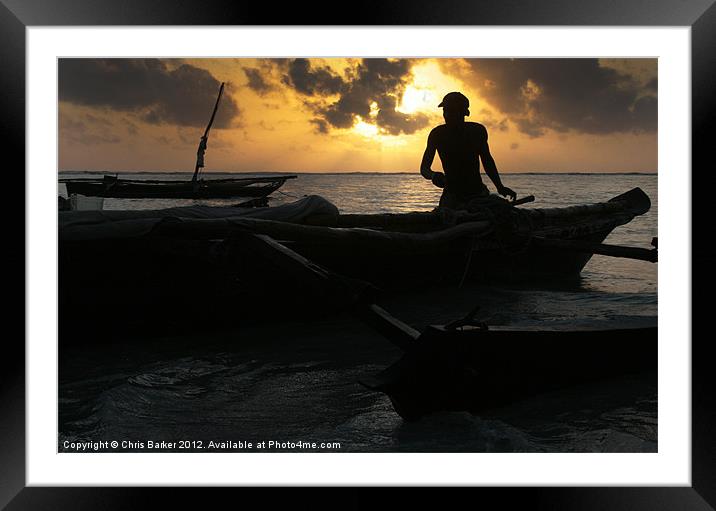 fishermans dawn Framed Mounted Print by Chris Barker