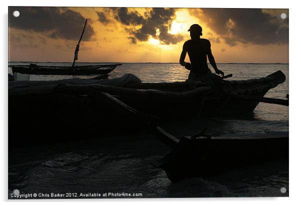fishermans dawn Acrylic by Chris Barker