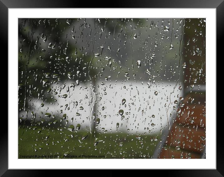 Rain Framed Mounted Print by jackie hall
