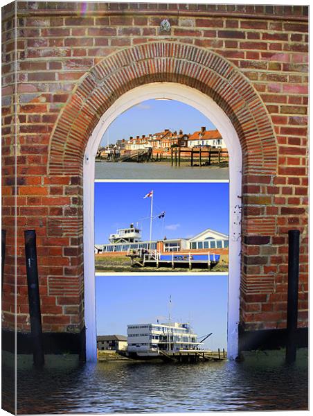 Burnham on Crouch yachting club houses Canvas Print by David French