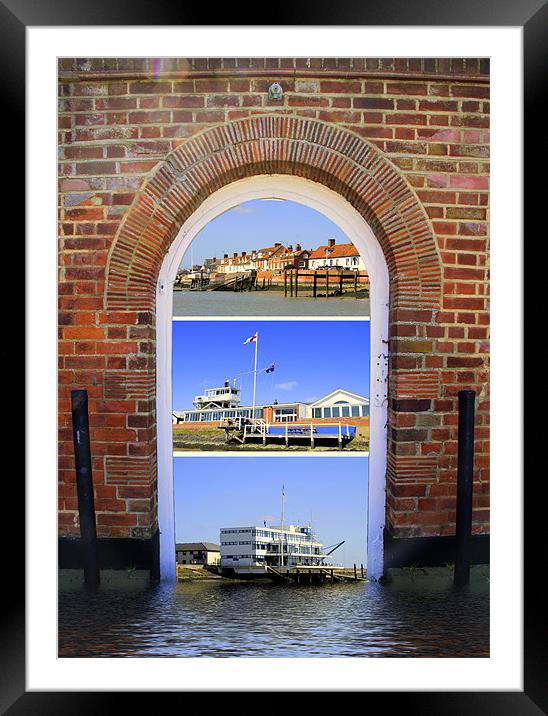Burnham on Crouch yachting club houses Framed Mounted Print by David French