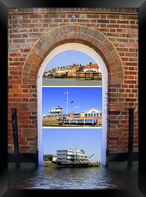 Burnham on Crouch yachting club houses Framed Print by David French