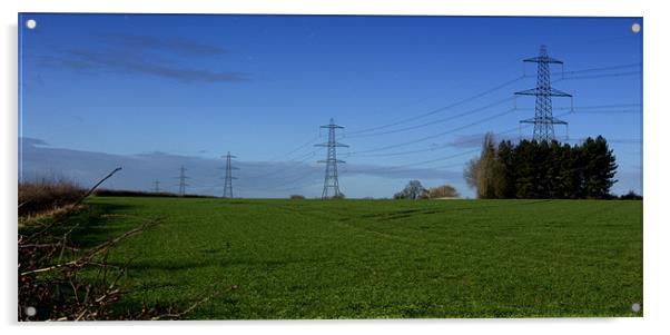 Field in Norfolk Acrylic by John Boekee