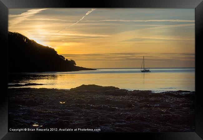 Sunrise Pendennis Point Falmouth Framed Print by Brian Roscorla