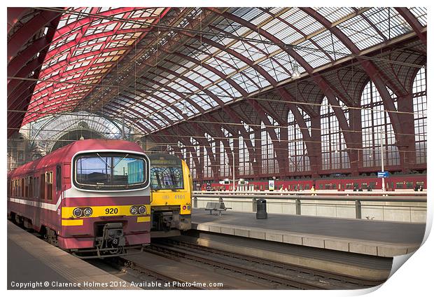 Antwerp Central Station I Print by Clarence Holmes