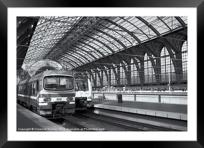 Antwerp Central Station II Framed Mounted Print by Clarence Holmes