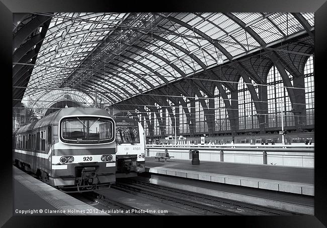 Antwerp Central Station II Framed Print by Clarence Holmes