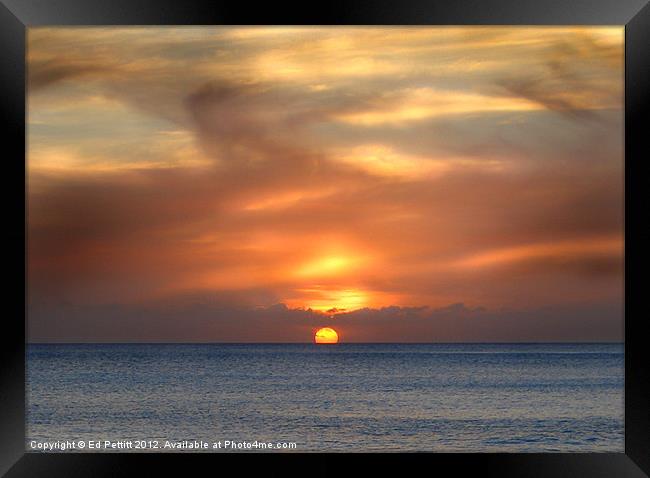 Sunset, Fuertaventura Framed Print by Ed Pettitt