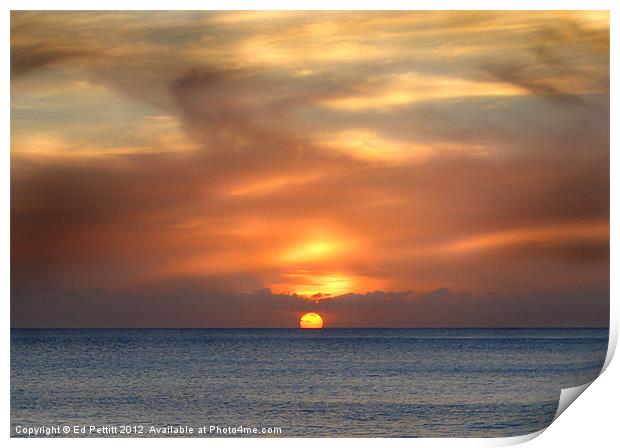 Sunset, Fuertaventura Print by Ed Pettitt