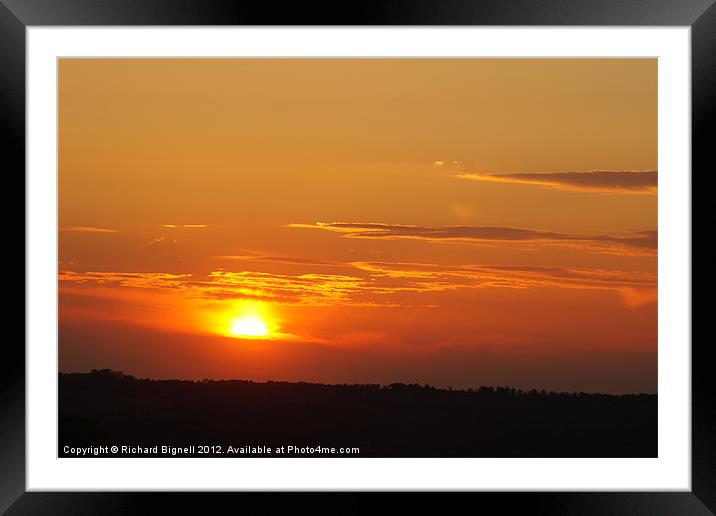 Ashdown Forest at Sunset Framed Mounted Print by Richard Bignell