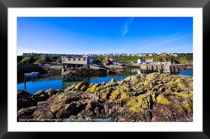 The harbour at St Abbs, Scotland Framed Mounted Print by Louise Heusinkveld