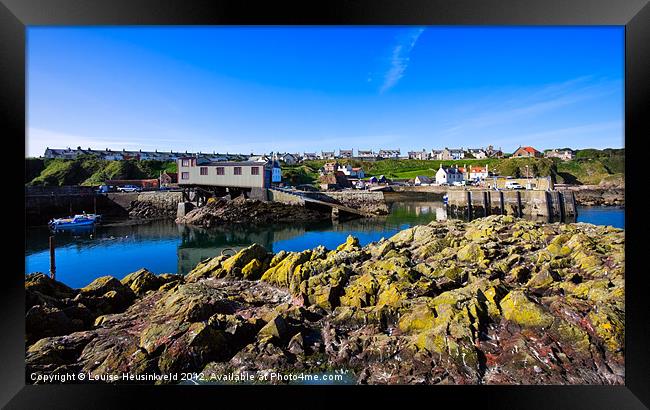 The harbour at St Abbs, Scotland Framed Print by Louise Heusinkveld