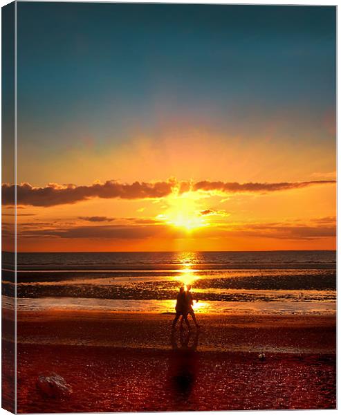 Sunset Stroll Canvas Print by Mike Sherman Photog
