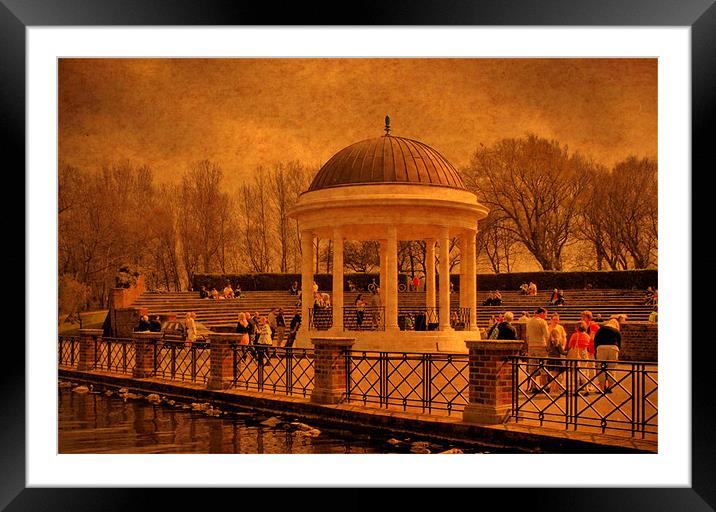 A Stroll around the Bandstand Framed Mounted Print by Jacqui Kilcoyne