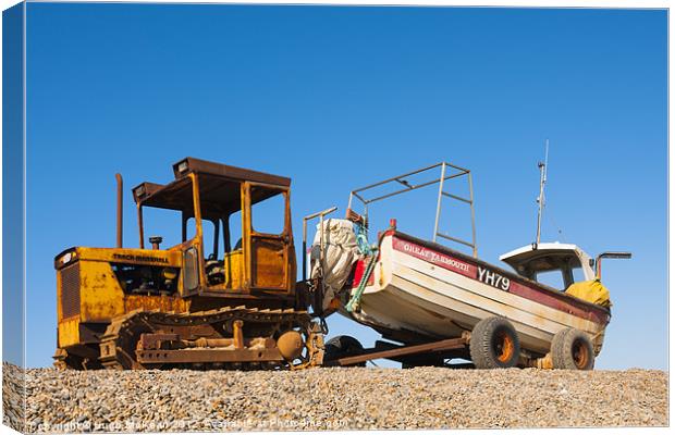 Fishing boat awaiting the tide Canvas Print by Hugh McKean
