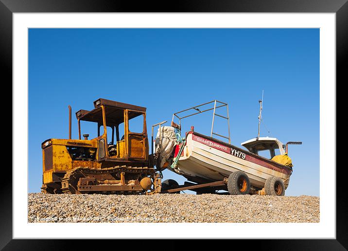 Fishing boat awaiting the tide Framed Mounted Print by Hugh McKean
