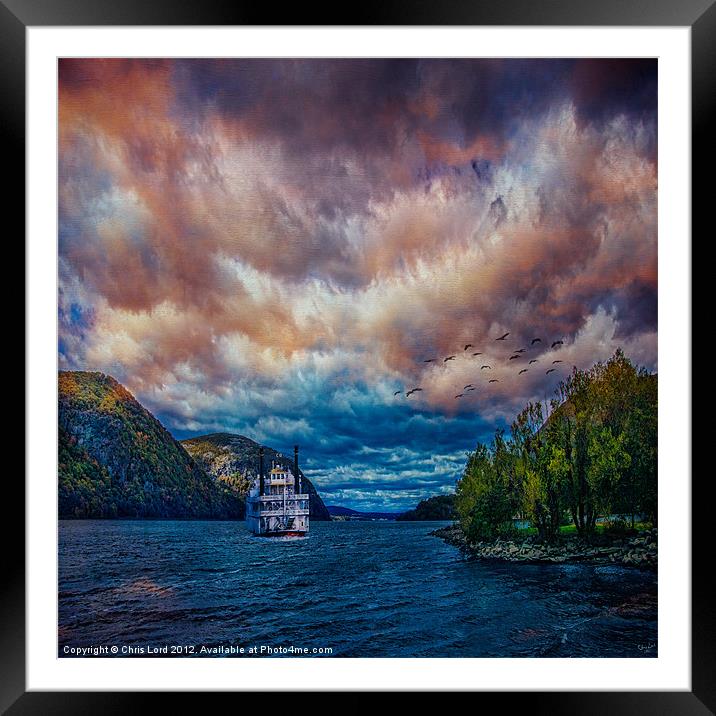 Riverboat Framed Mounted Print by Chris Lord