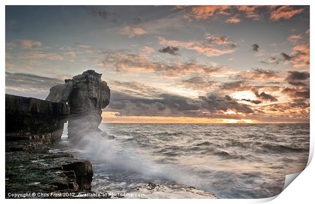 Sundown at Pulpit Rock Print by Chris Frost
