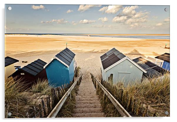 Stairway to the Beach Wells Acrylic by Paul Macro