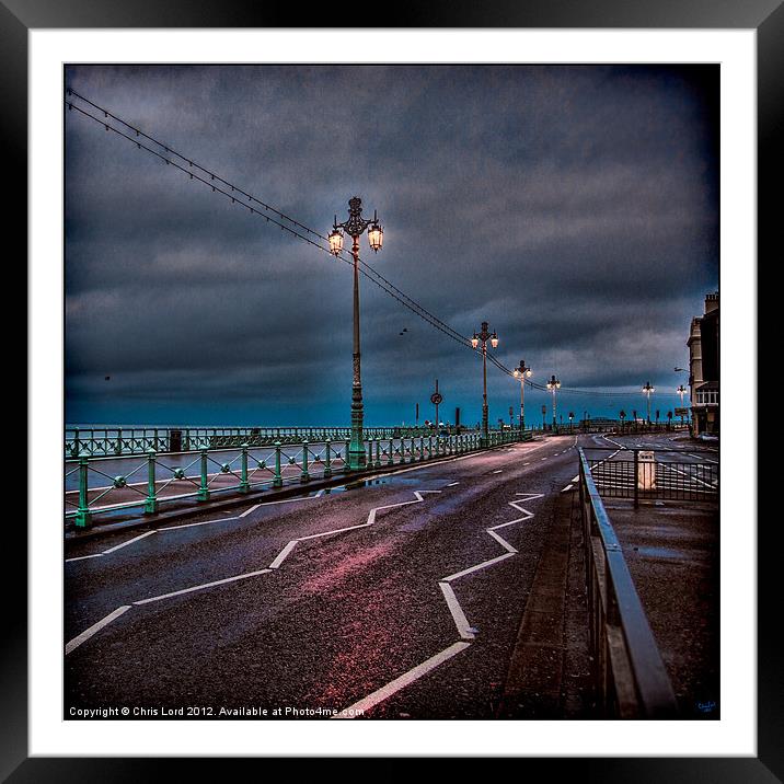Wet Morning In Brighton Framed Mounted Print by Chris Lord
