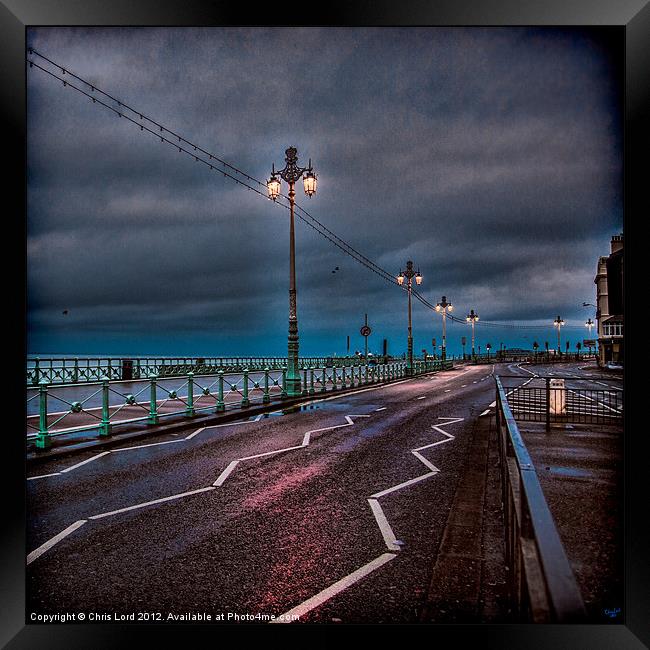 Wet Morning In Brighton Framed Print by Chris Lord