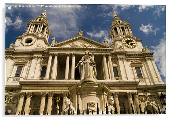 st pauls cathederal Acrylic by keith sutton